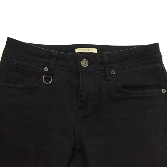 BURBERRY BRIT Logo Hardware Black WESTBOURNE 5 Pocket Skinny Ankle Jeans - Picture 5 of 16